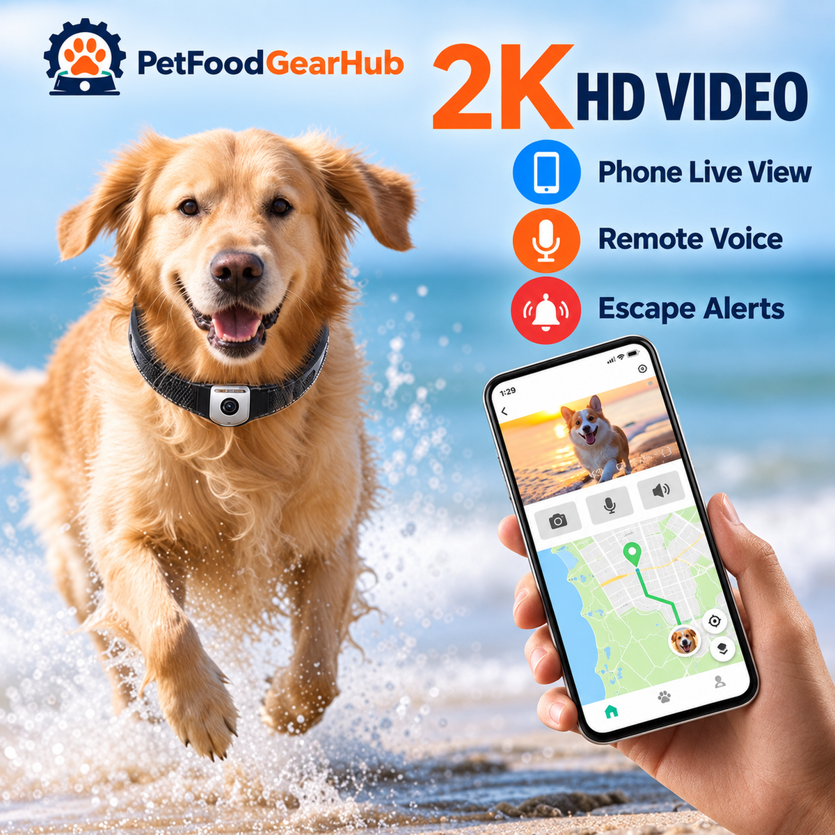 Smart GPS Camera Collar for Dogs with Live Video – smart pet camera collar live video feature