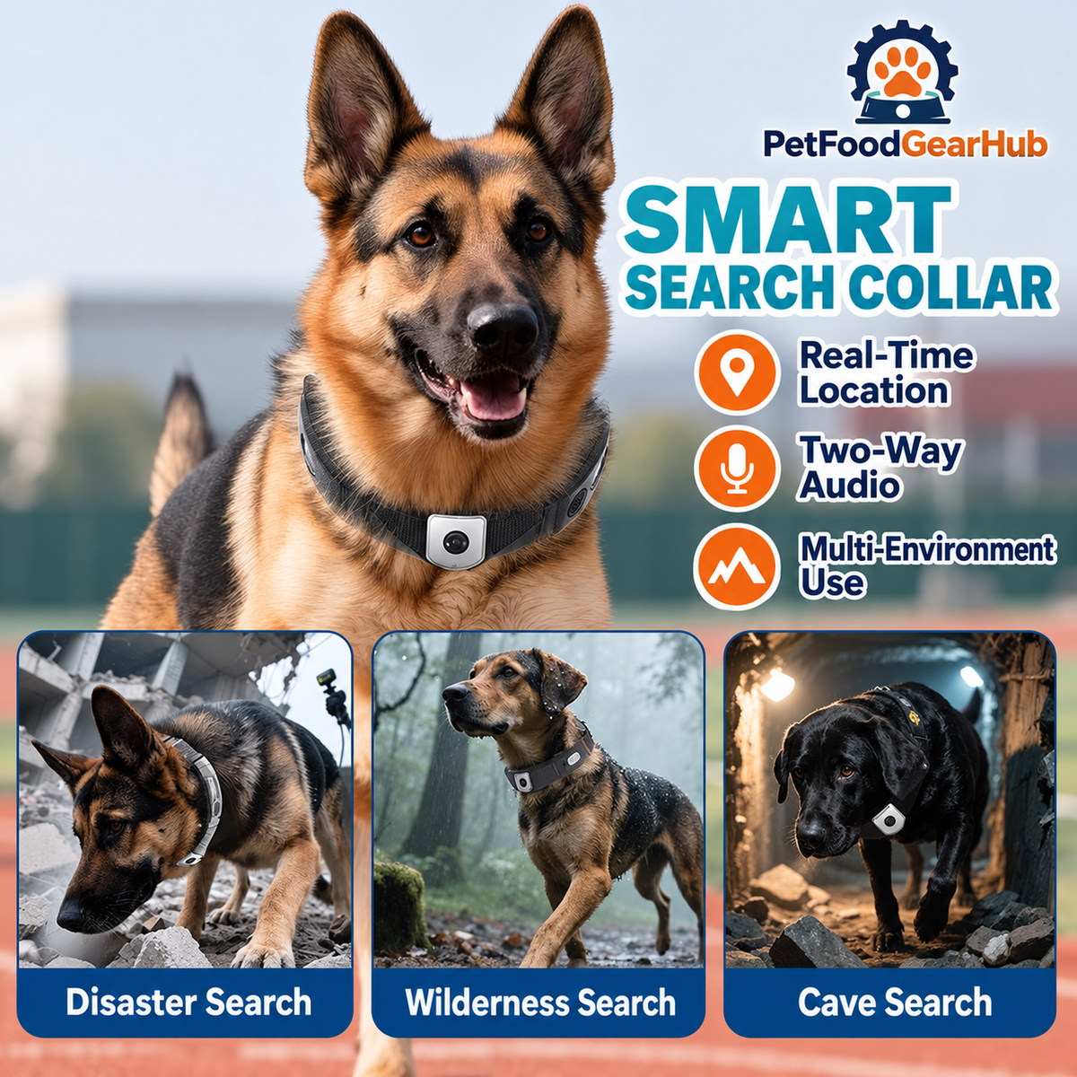 Smart GPS Camera Collar for Dogs with Live Video – smart pet search collar use cases