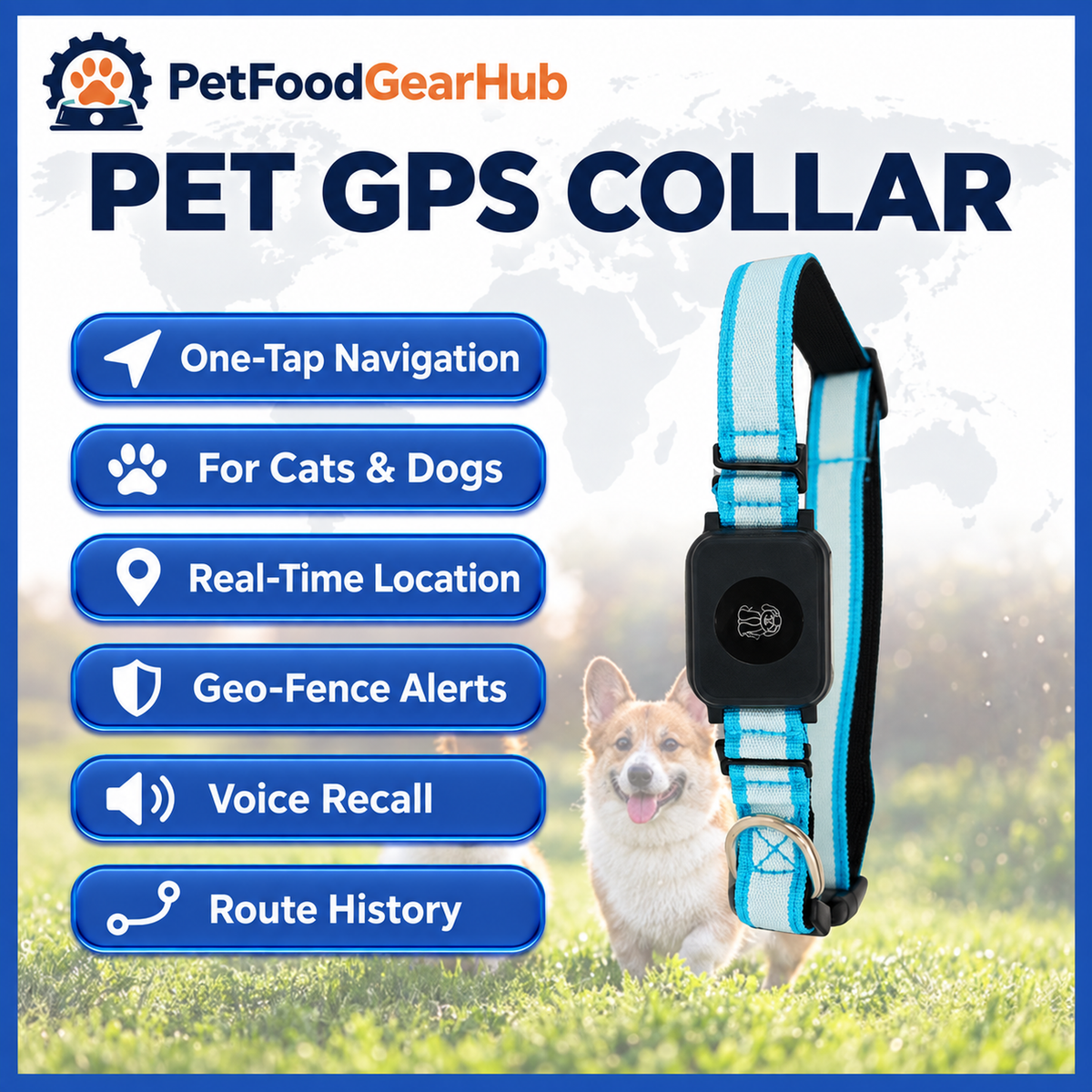 Smart GPS Camera Collar for Dogs with Live Video – GPS pet collar feature overview