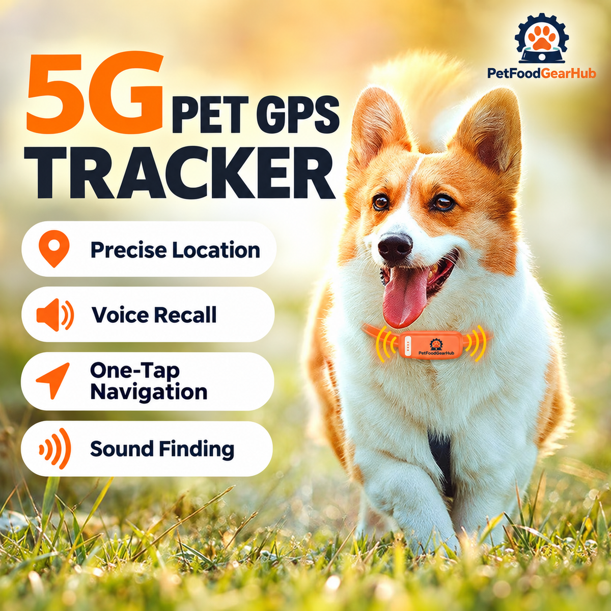 5G GPS Pet Tracker with Voice Recall for Cats and Dogs – 5G GPS pet tracker with voice recall