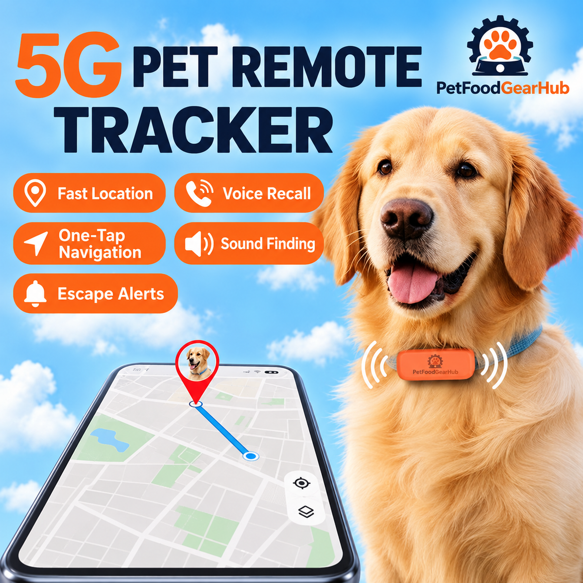 5G GPS Pet Tracker with Voice Recall for Cats and Dogs – 5G remote pet tracker feature overview
