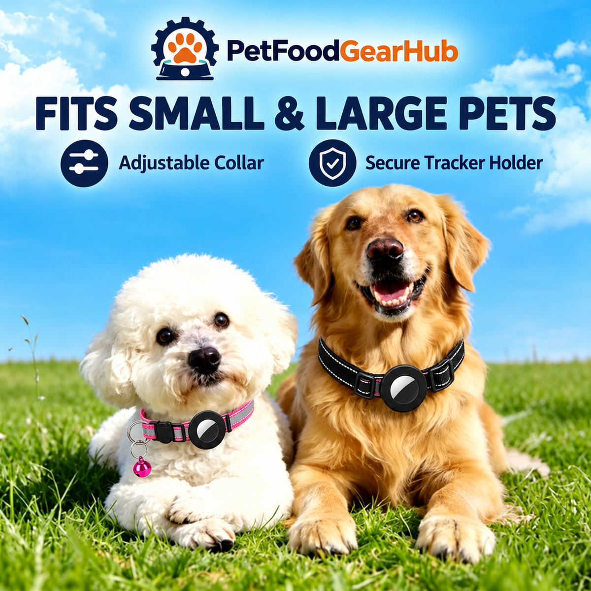 Black Smart Pet Tracker Collar – pet tracker collar for small and large pets