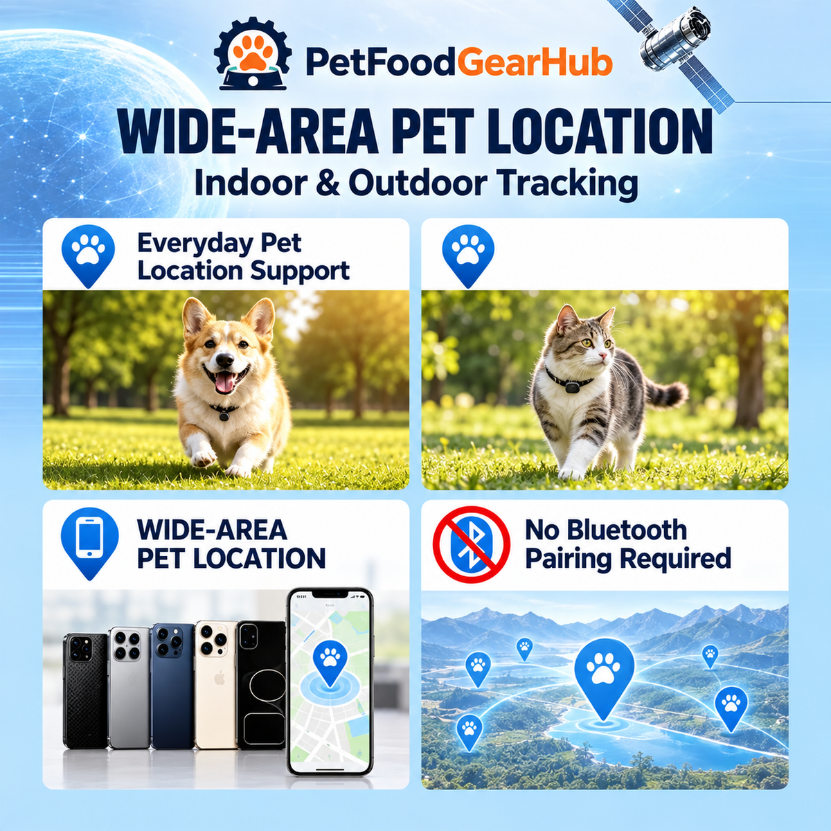 Pink Smart Pet Tracker Collar – indoor and outdoor pet location support