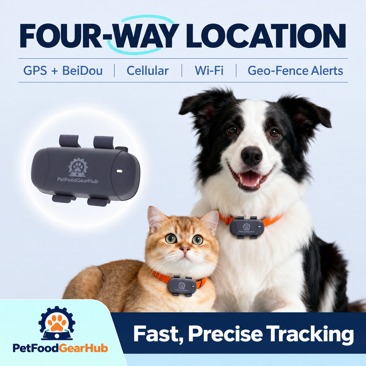 GPS Pet Tracker Collar with Sound and Light Search – four-way pet location technology overview