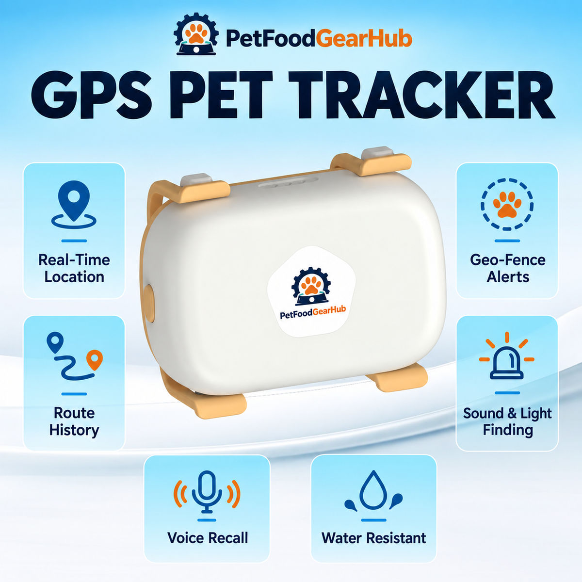 GPS Pet Tracker Collar with Voice Recall – GPS pet tracker feature overview