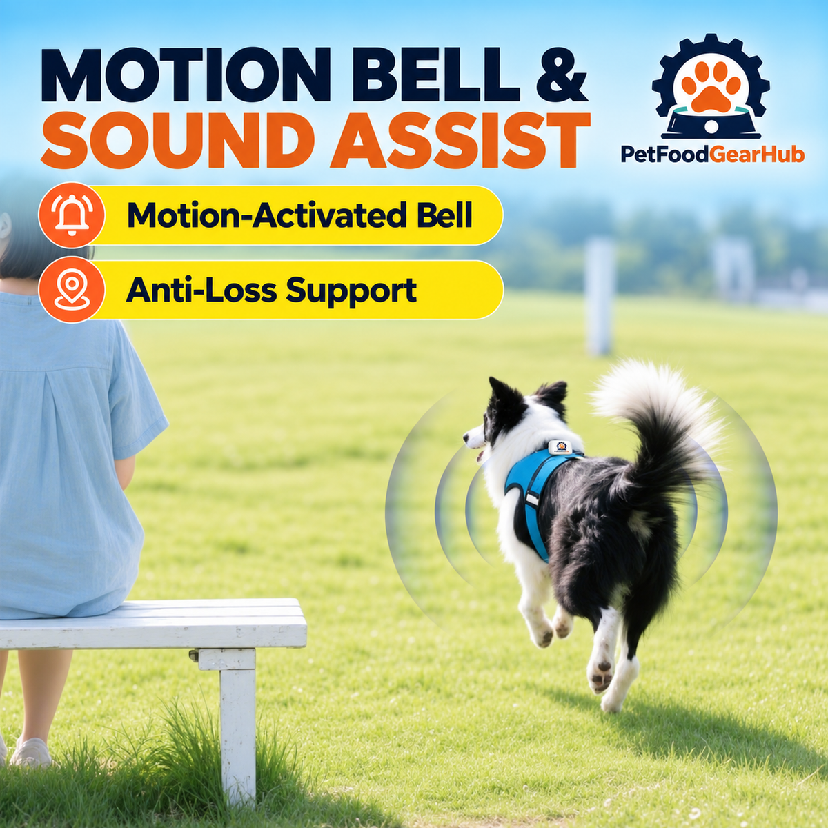 GPS Pet Tracker Collar with Voice Recall – motion bell and sound pet finding assistance