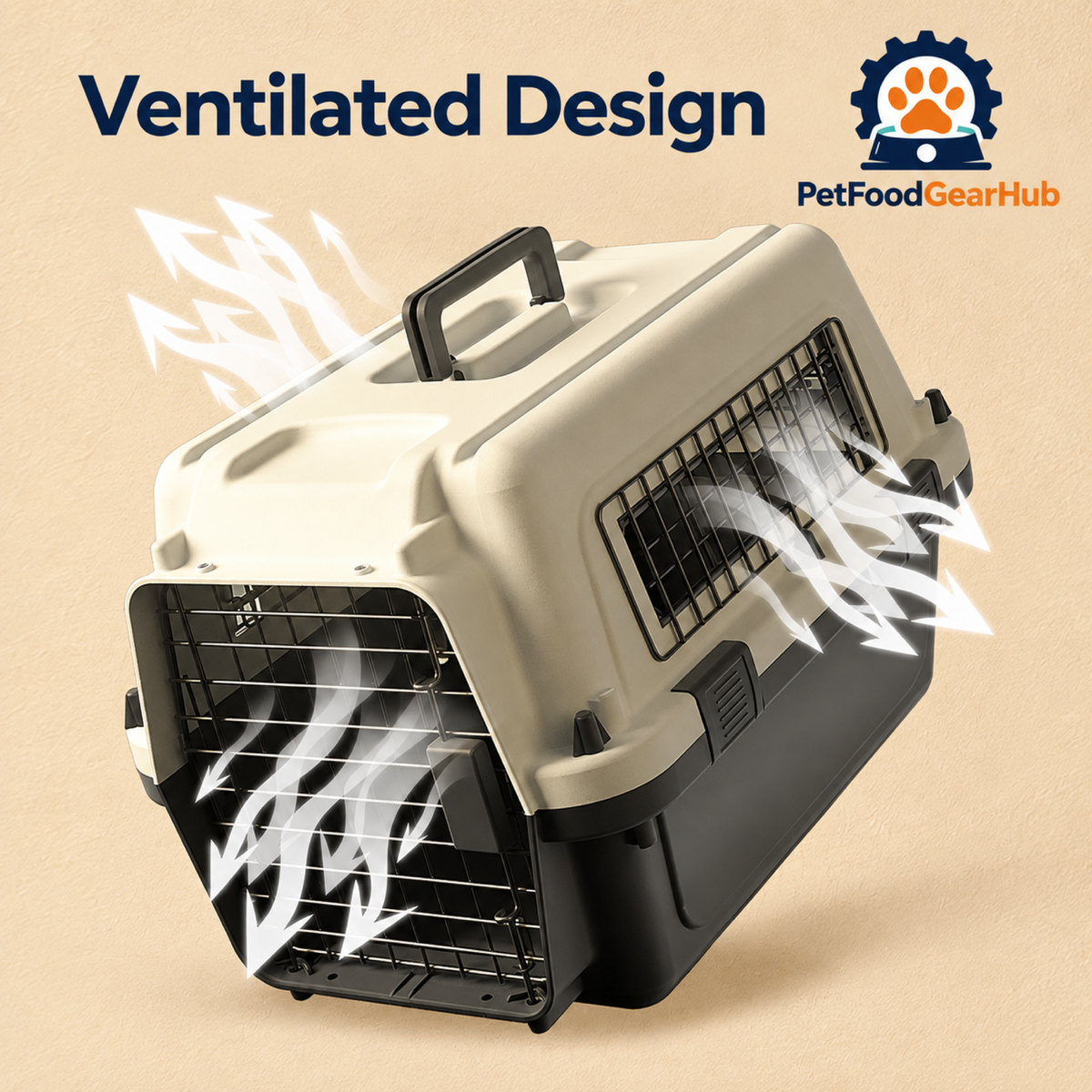 PetFoodGearHub Hard-Sided Pet Travel Crate in Multiple Sizes - product details