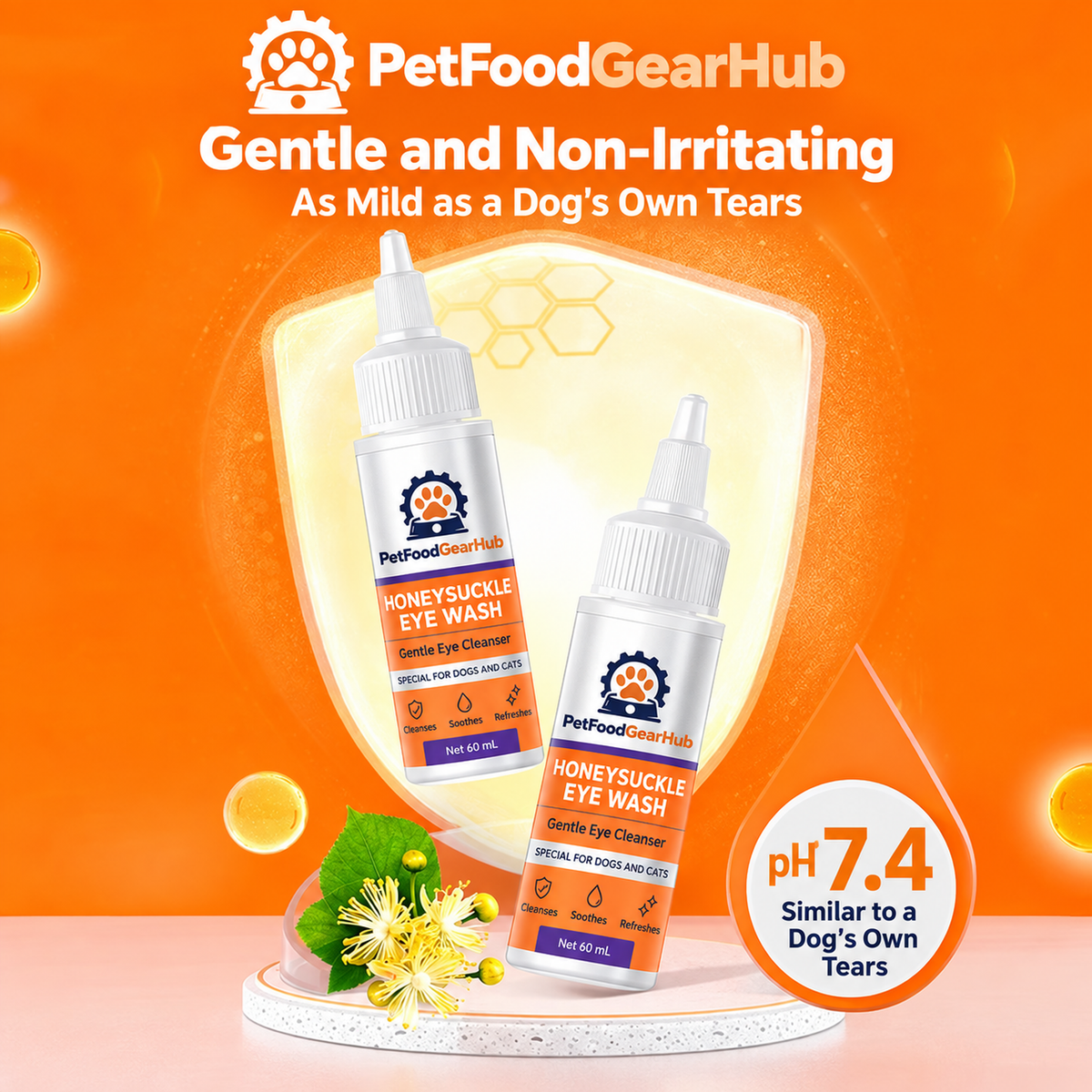 PetFoodGearHub honeysuckle eye wash and care sets