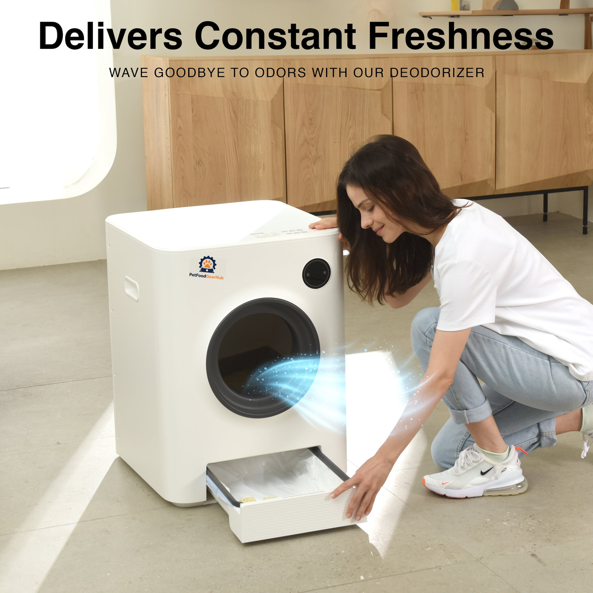 PetFoodGearHub Smart Self-Cleaning Litter Box with App Control - product detail 2