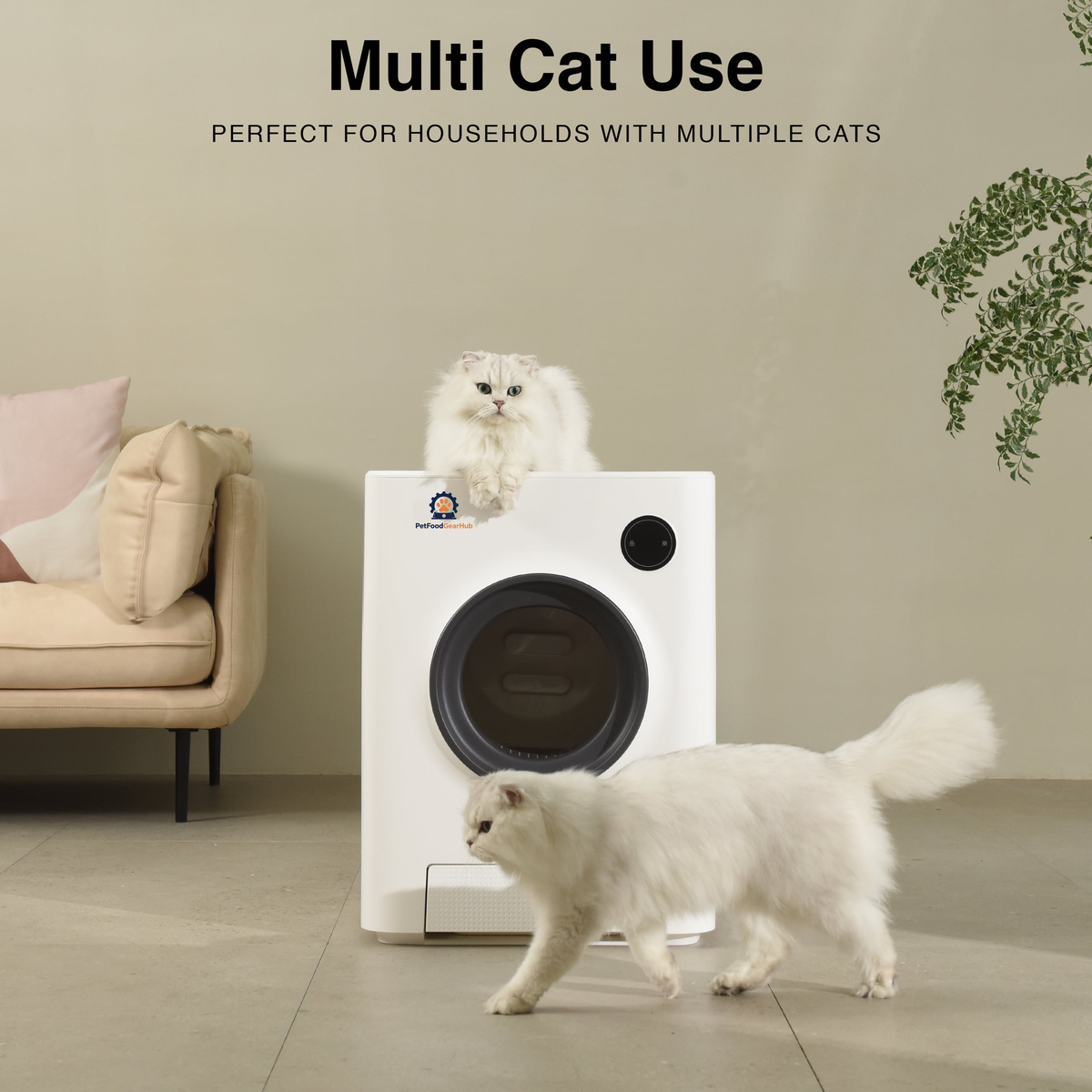 PetFoodGearHub Smart Self-Cleaning Litter Box with App Control - product detail 4