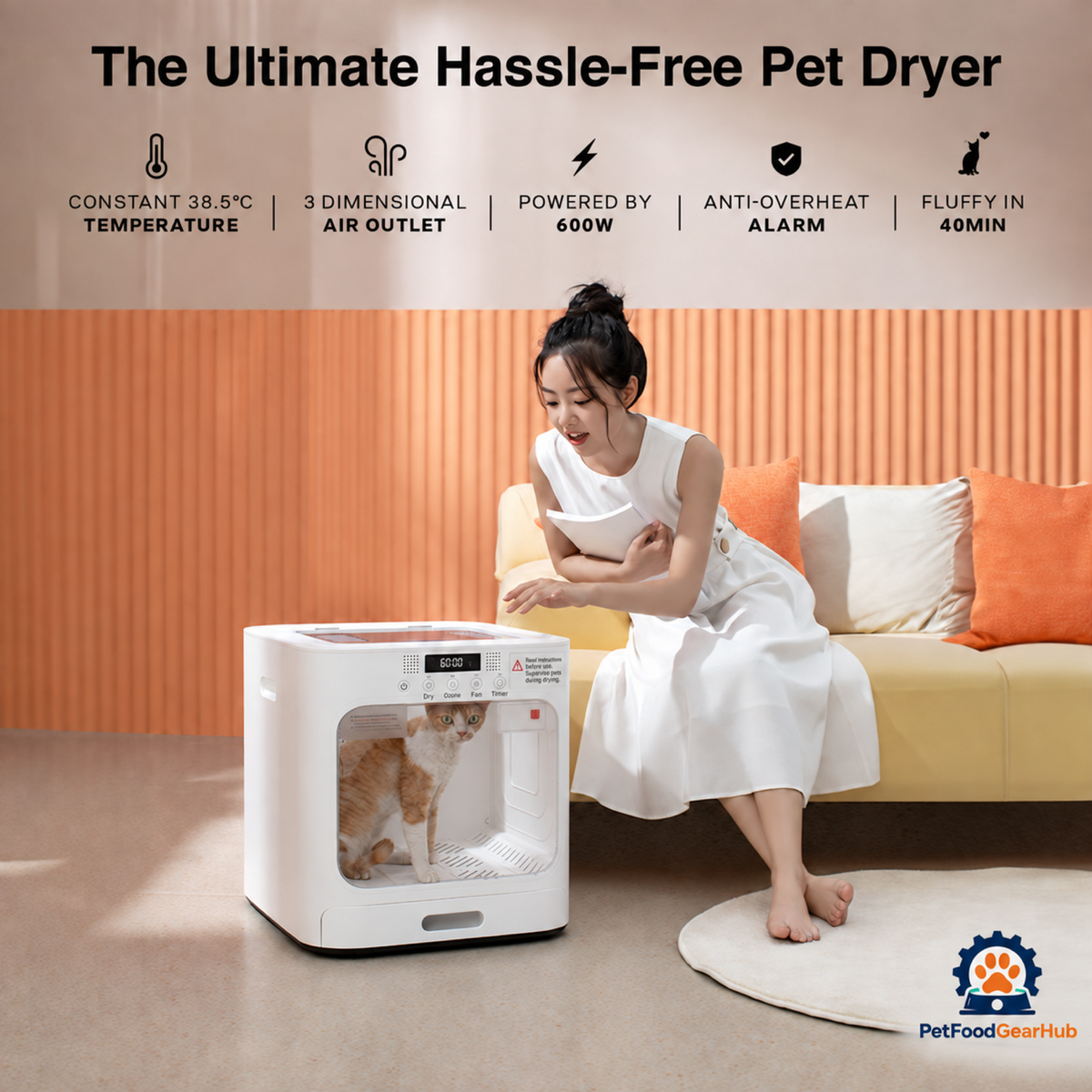 PetFoodGearHub Smart Pet Dryer with Temperature Control - product detail 1