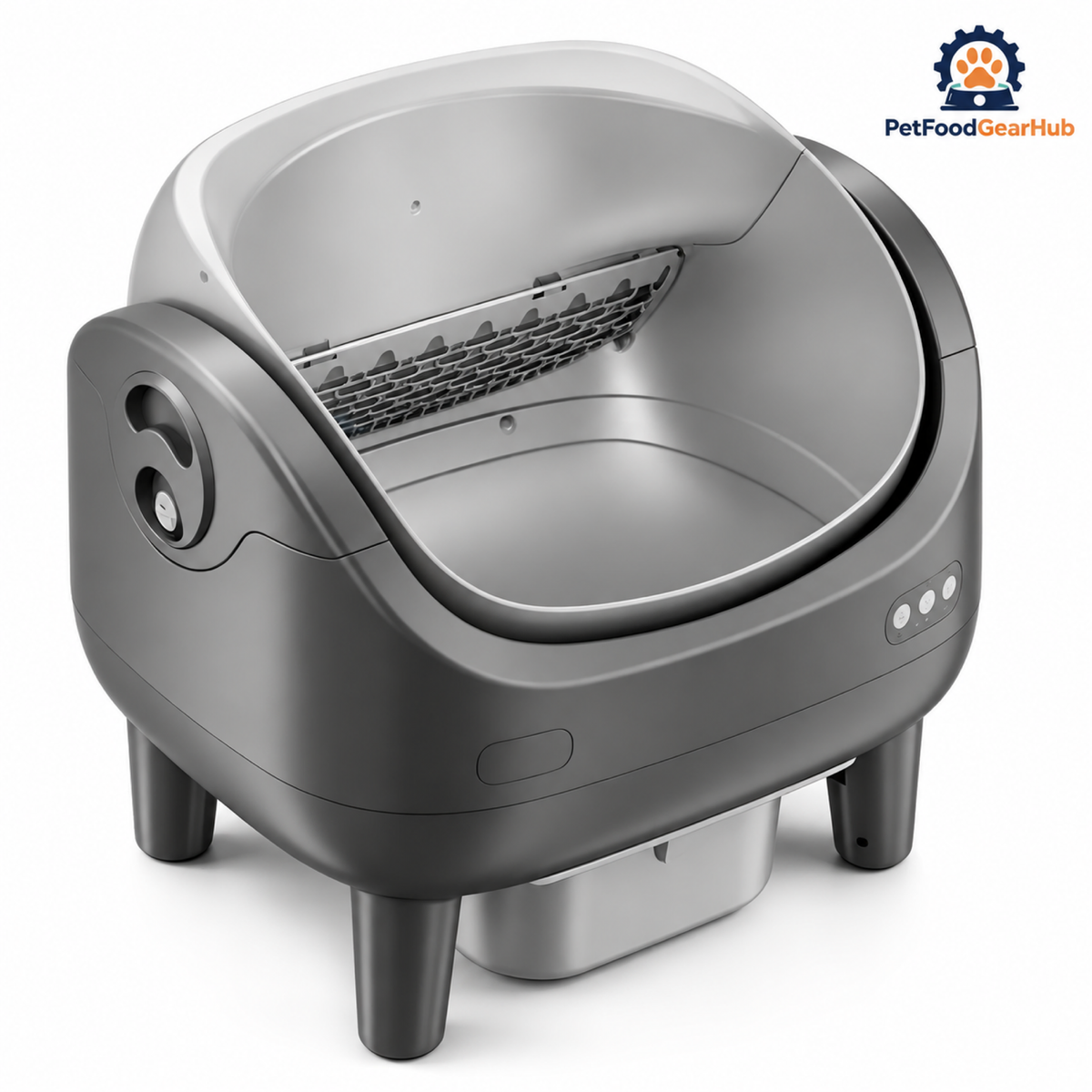 PetFoodGearHub V7 Open-Top Self-Cleaning Litter Box - Standard - main product view