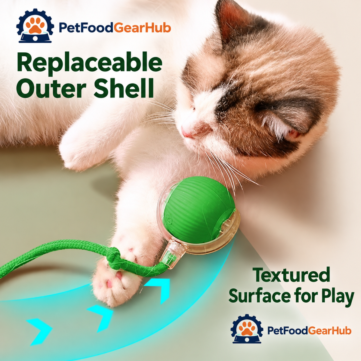 PetFoodGearHub Interactive Cat Ball 2.0 and Replacement Accessory - product details