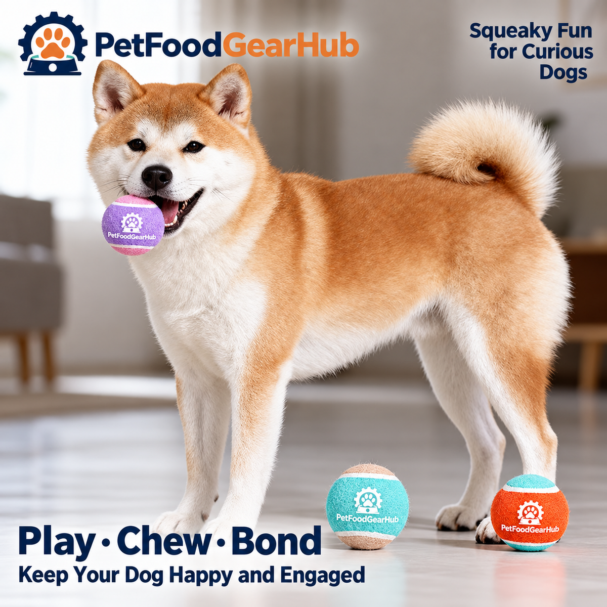 PetFoodGearHub interactive dog chew and squeaky toys