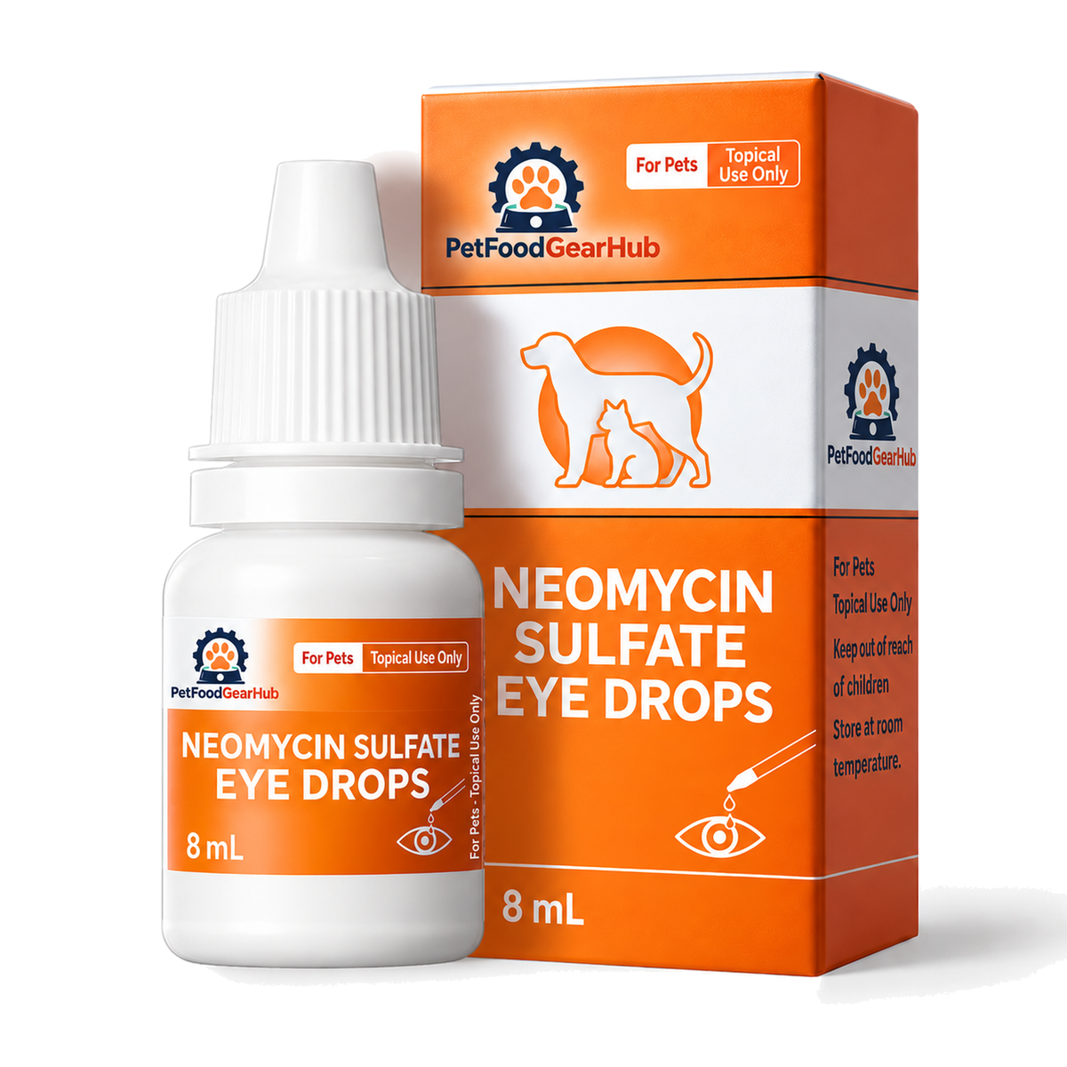 PetFoodGearHub neomycin sulfate eye drops, 8 mL