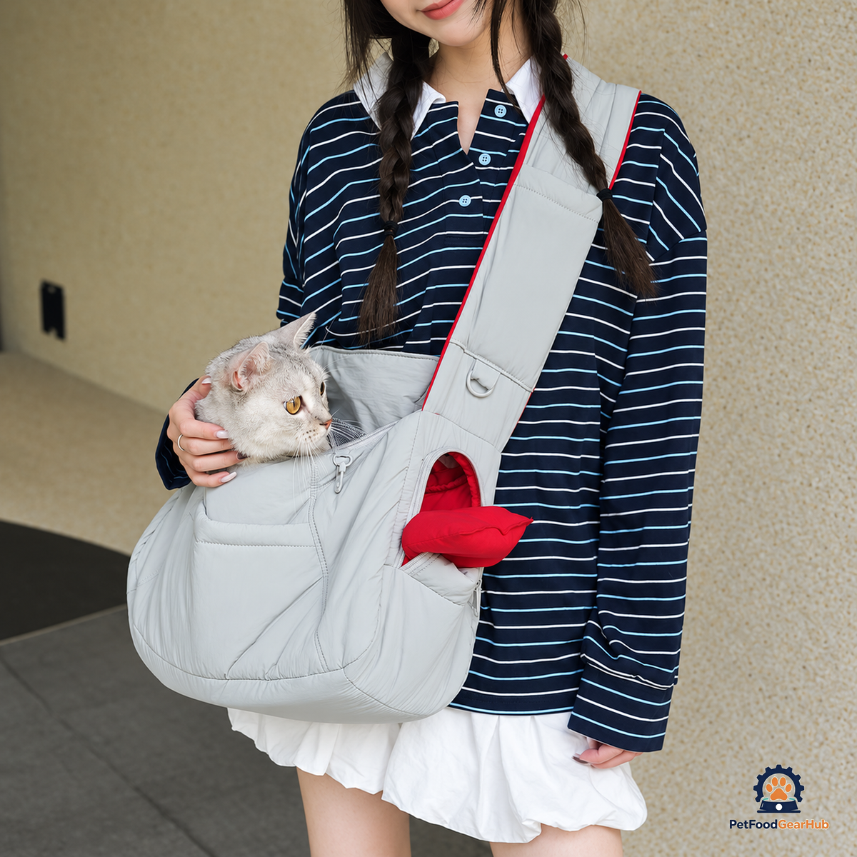 PetFoodGearHub Padded Crossbody Pet Carrier - product view 4