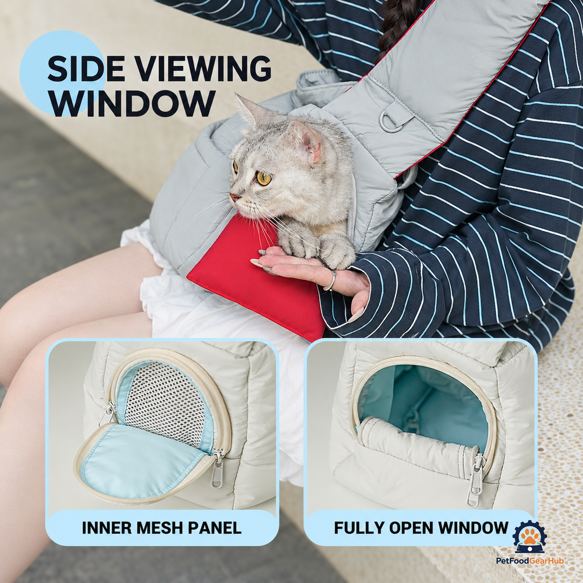 PetFoodGearHub Padded Crossbody Pet Carrier - product view 25