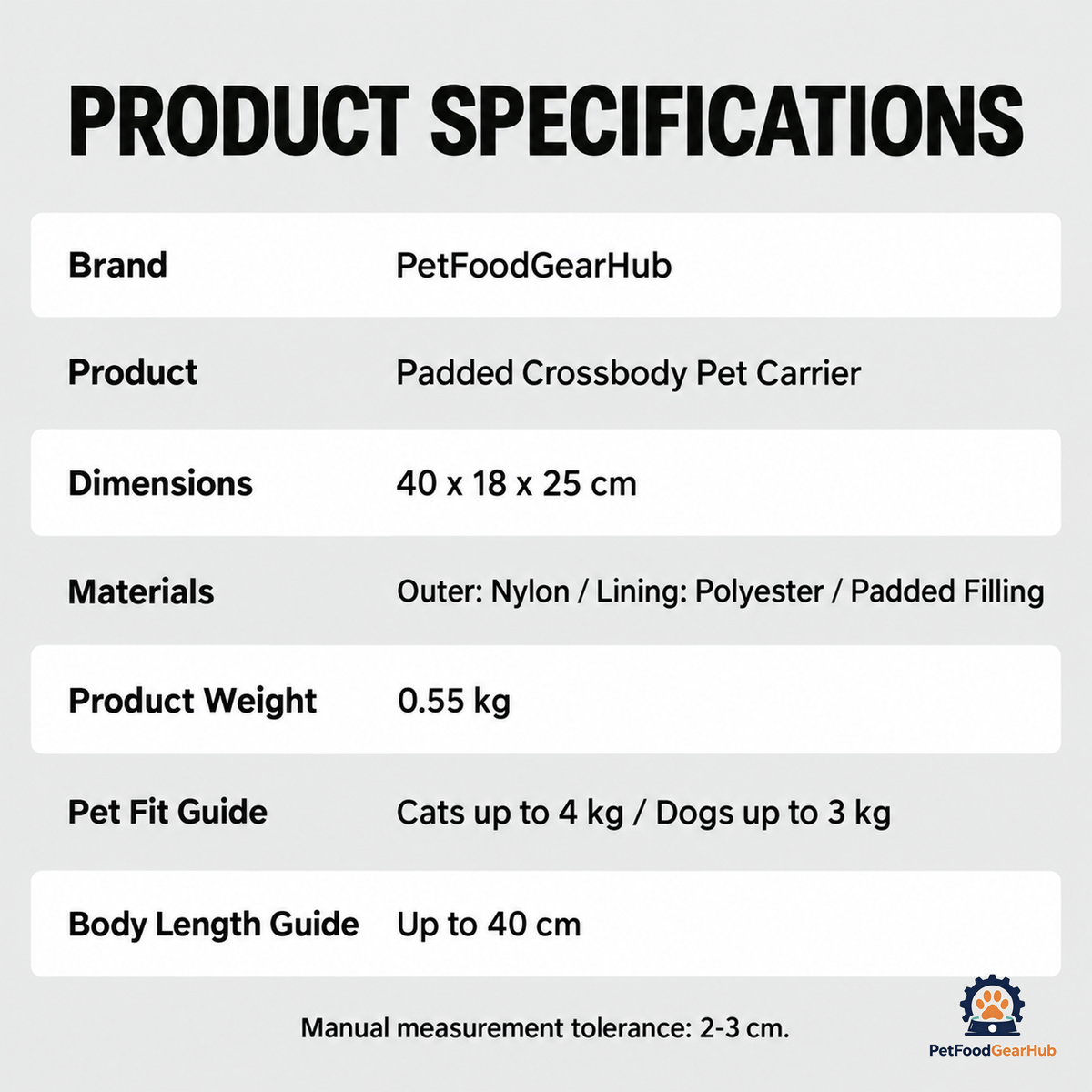 PetFoodGearHub Padded Crossbody Pet Carrier - product view 44
