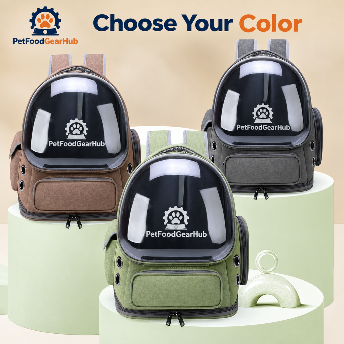 PetFoodGearHub pet backpack color options
