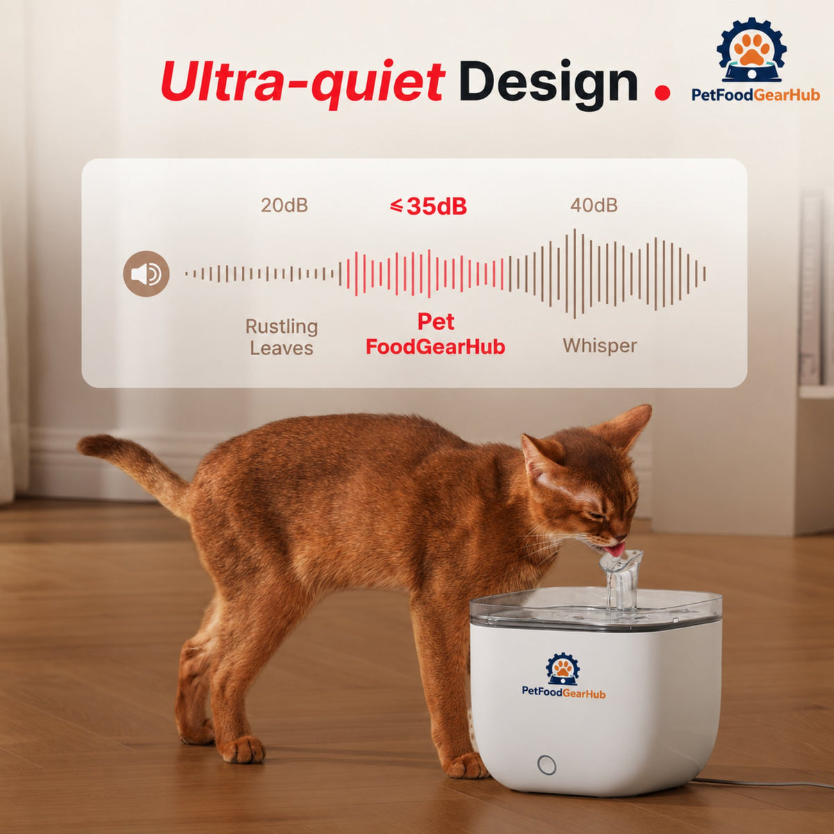 PetFoodGearHub F2 V2 Dog Fountain & Light Youth Cat Fountain Bundle - Quiet operation
