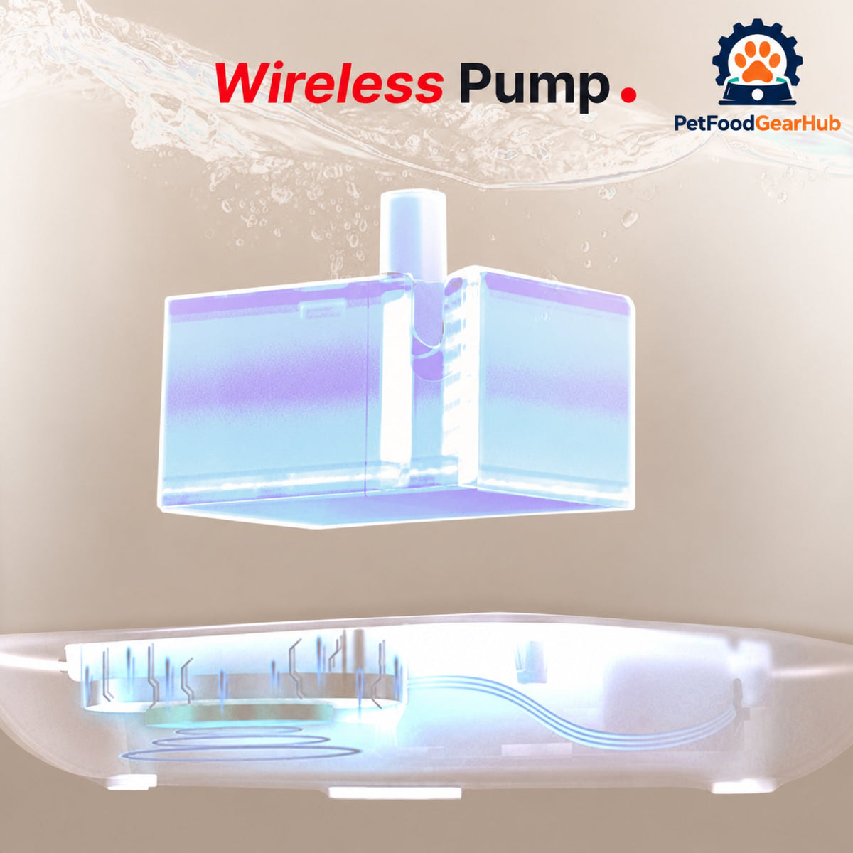 PetFoodGearHub F2 V2 Dog Fountain & Light Smart Cat Fountain Bundle - Wireless water pump