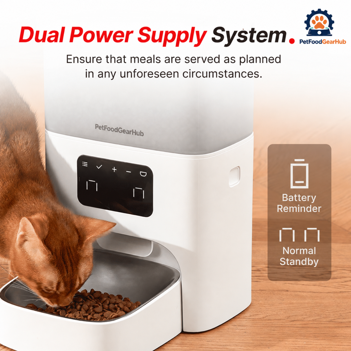PetFoodGearHub Light Youth Cat Fountain & M2 Feeder Bundle - Dual power supply