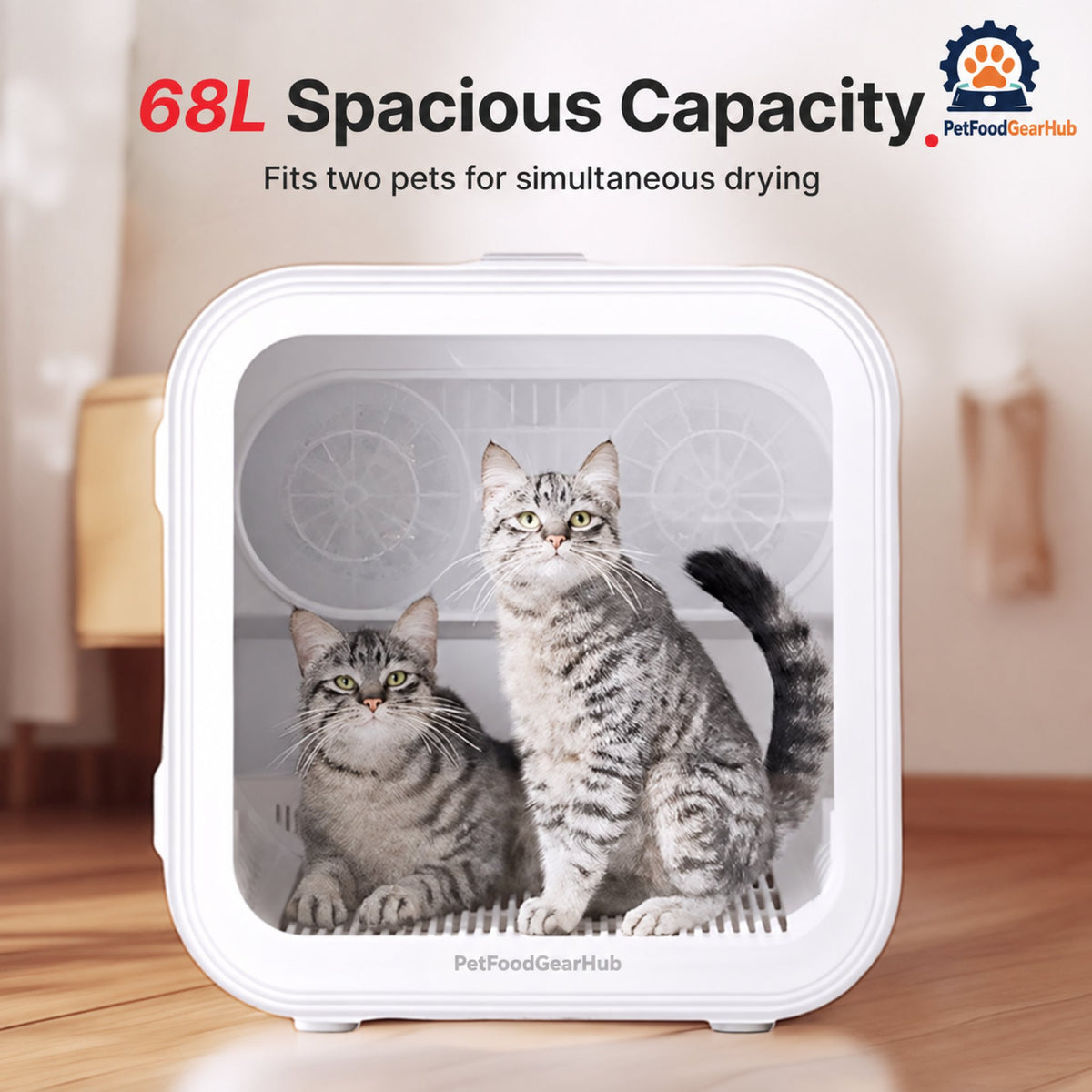PetFoodGearHub H4 Pet Dryer Box for Cats and Small Dogs - Interior capacity