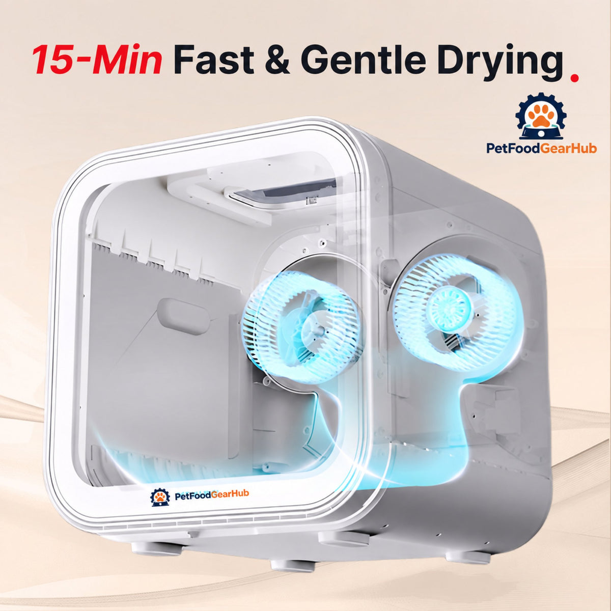 PetFoodGearHub H4 Pet Dryer Box for Cats and Small Dogs - Drying airflow
