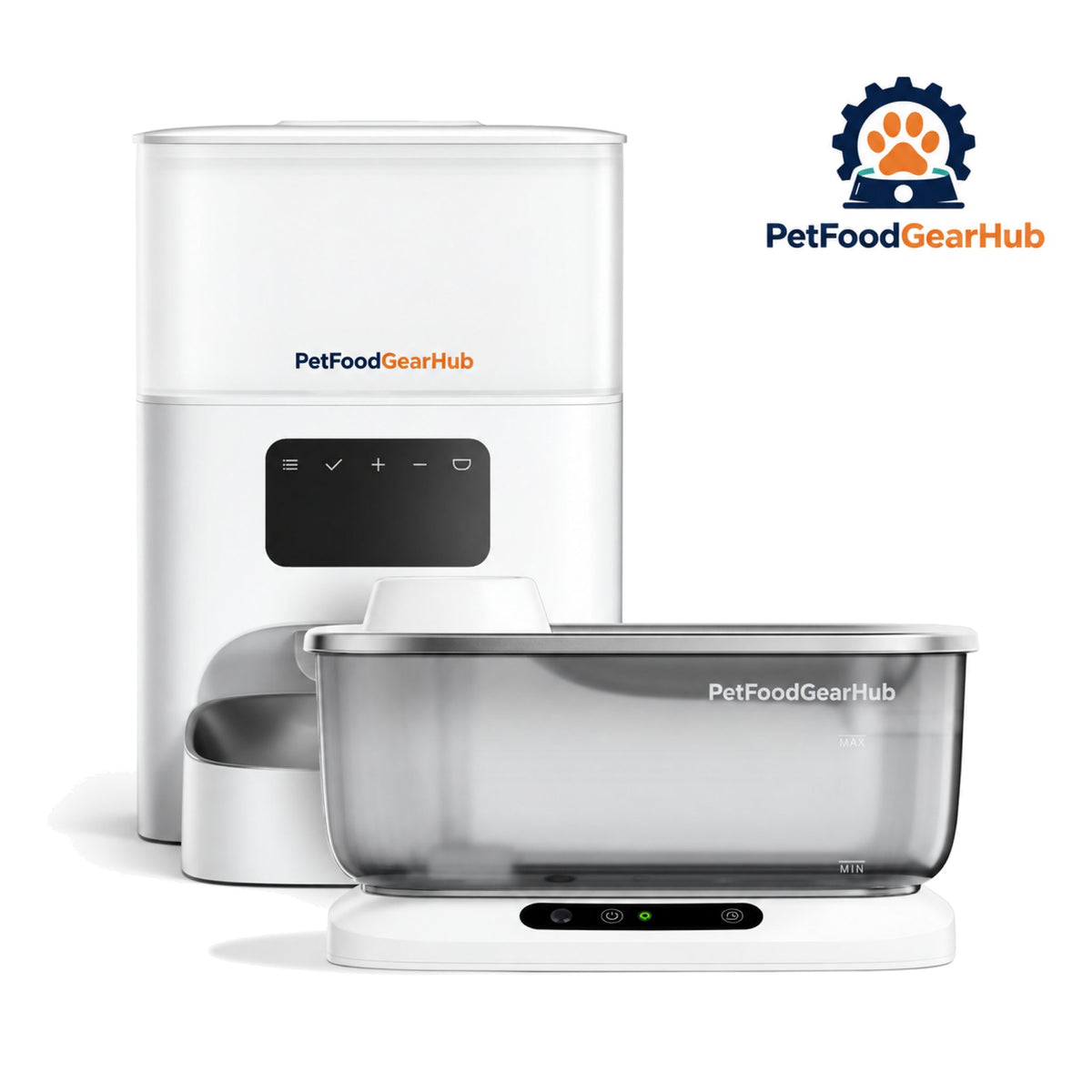 PetFoodGearHub F2 V2 Dog Fountain & M2 Automatic Cat Feeder Bundle - Feeder and fountain bundle