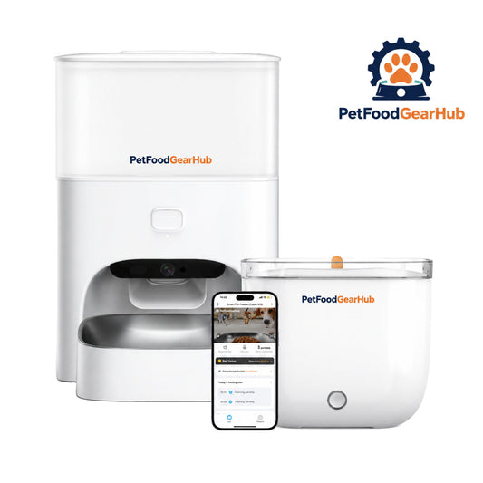 PetFoodGearHub M3 Pro Camera Feeder & Light Smart Fountain Bundle - Feeder and fountain bundle