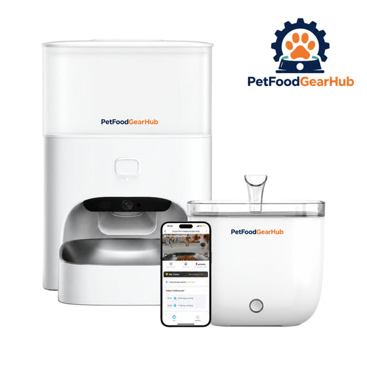 PetFoodGearHub M3 Pro Camera Feeder & Light Youth Fountain Bundle - Feeder and fountain bundle