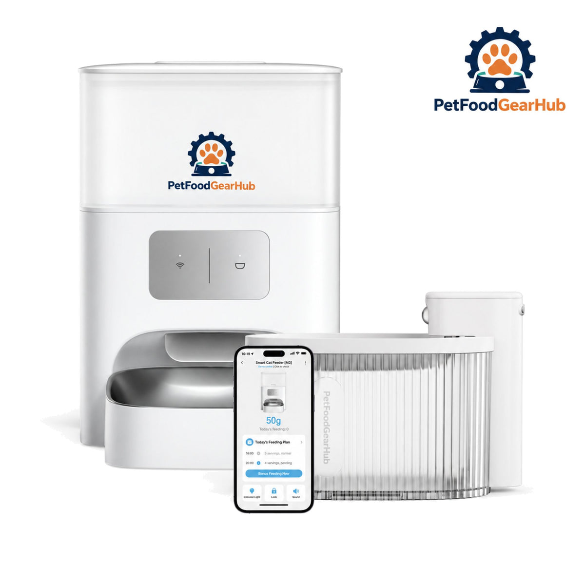 PetFoodGearHub M3 Smart Cat Feeder & Mini Cordless Fountain Bundle - Product bundle