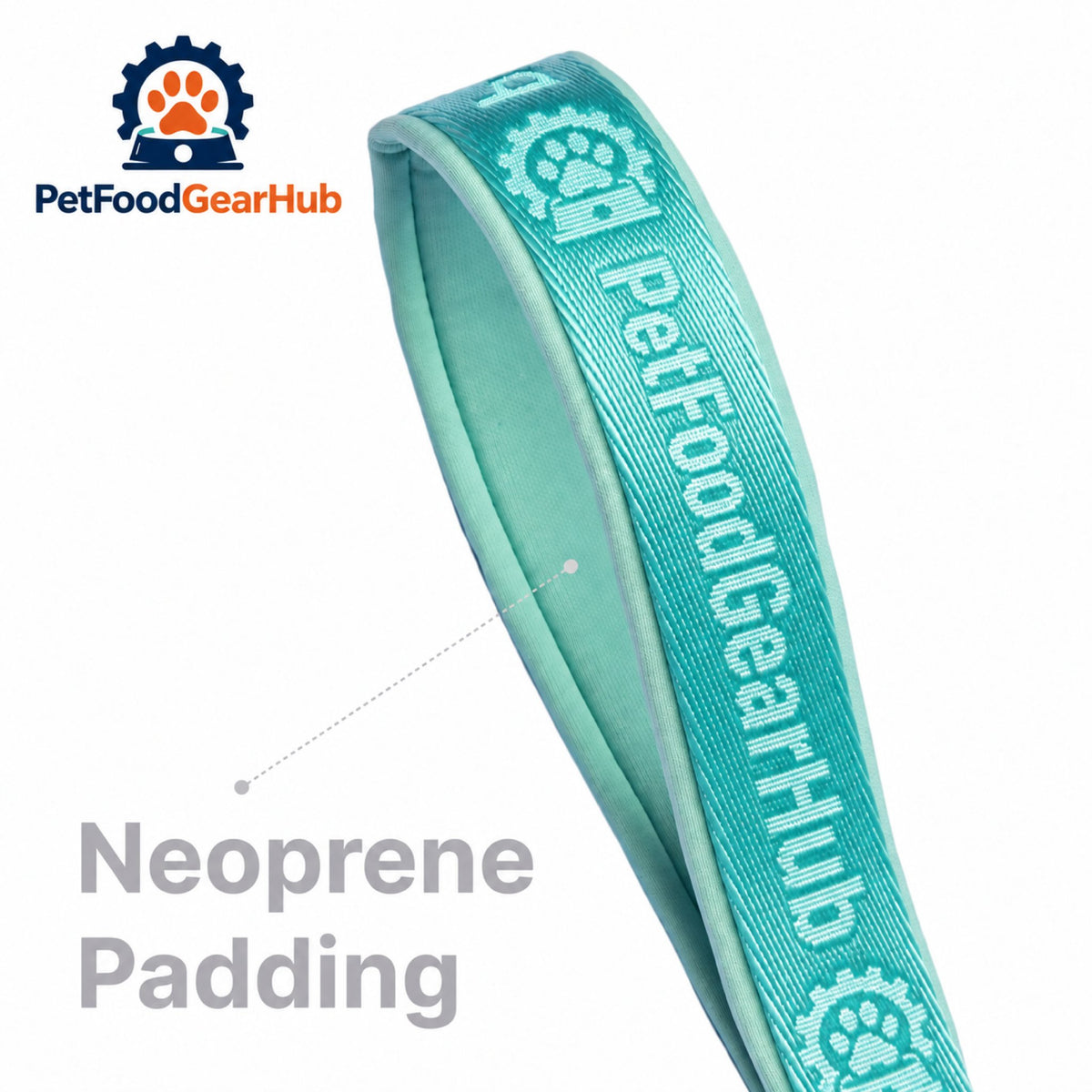 PetFoodGearHub Embroidered Jacquard Dog Collar and Leash Set - Padded leash handle