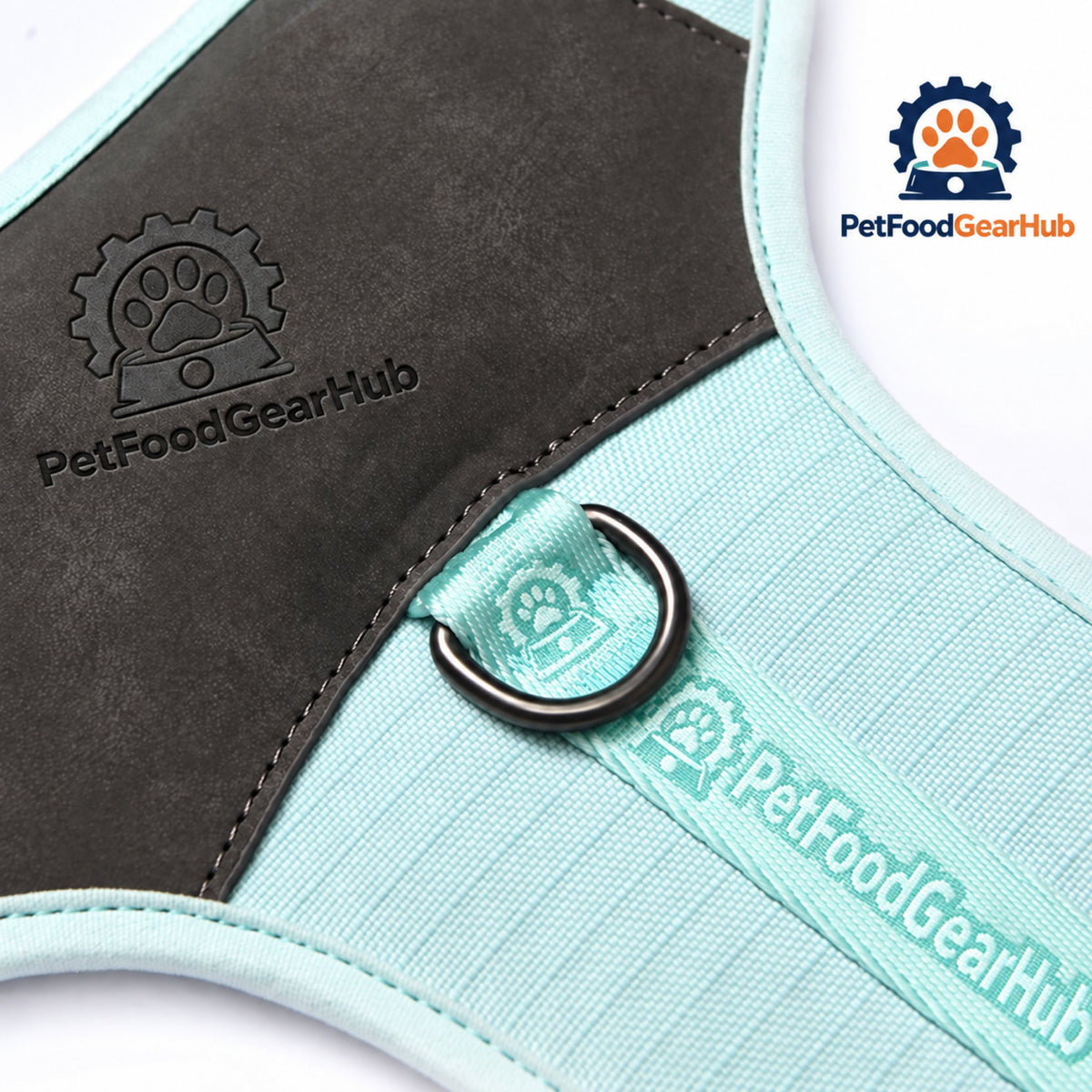 PetFoodGearHub Embroidered Jacquard Dog Harness and Leash Set - Padded harness and front clip