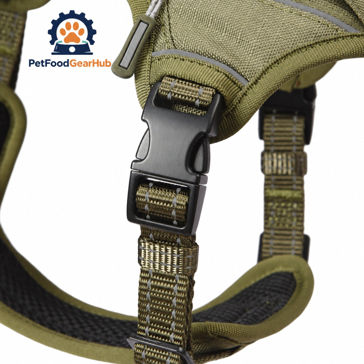 PetFoodGearHub Tactical Dog Harness with Waste Bag Holder - Quick-release buckles and adjustment