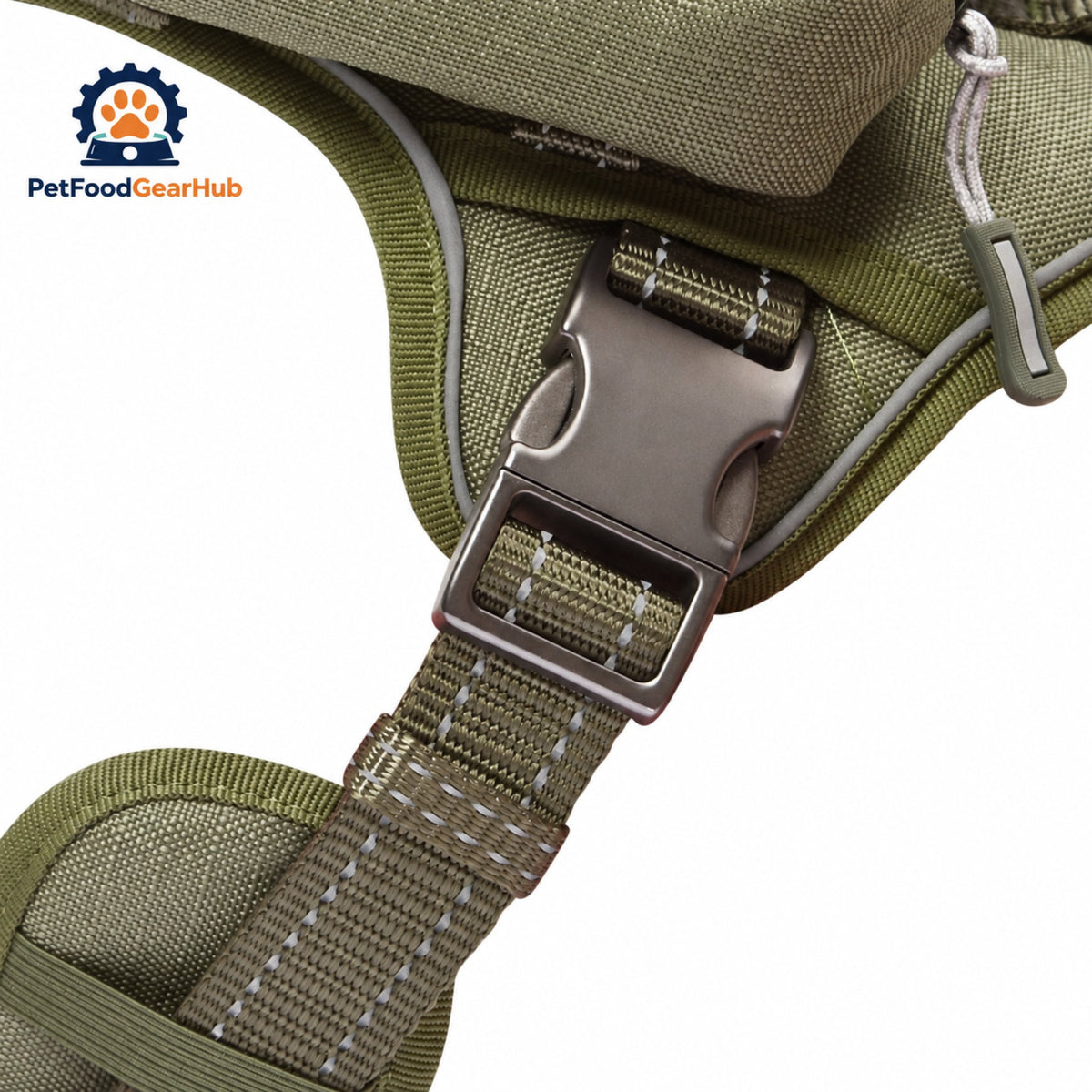 PetFoodGearHub Tactical Dog Harness with Removable Pockets - Quick-release buckles and adjustment