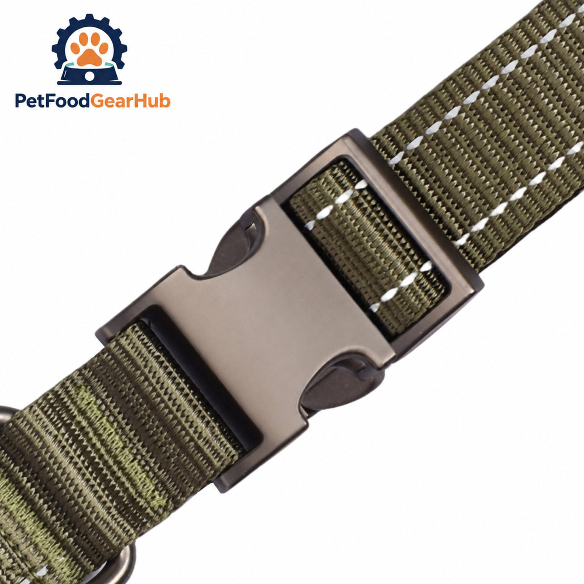 PetFoodGearHub Tactical Dog Collar with Control Handle - Quick-release buckle and adjustment