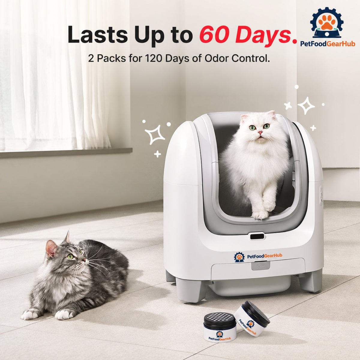 PetFoodGearHub C1 Litter Box Odor Control Refills, 2-Pack - Product detail view 2