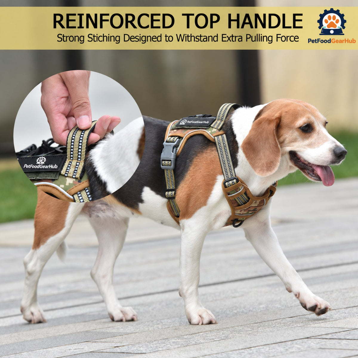 PetFoodGearHub Classic Adjustable Tactical Dog Harness - Product detail view 5