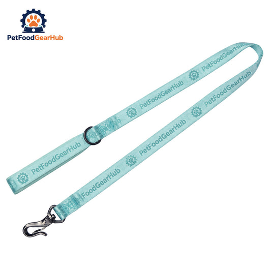PetFoodGearHub Embroidered Jacquard Dog Leash, 4 ft - Mint green leash