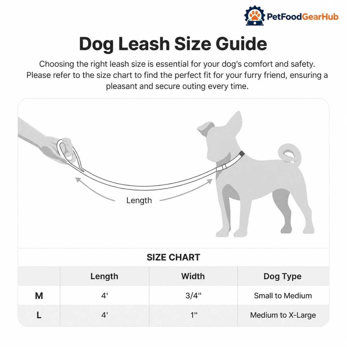 PetFoodGearHub Embroidered Jacquard Dog Leash, 4 ft - Leash dimensions