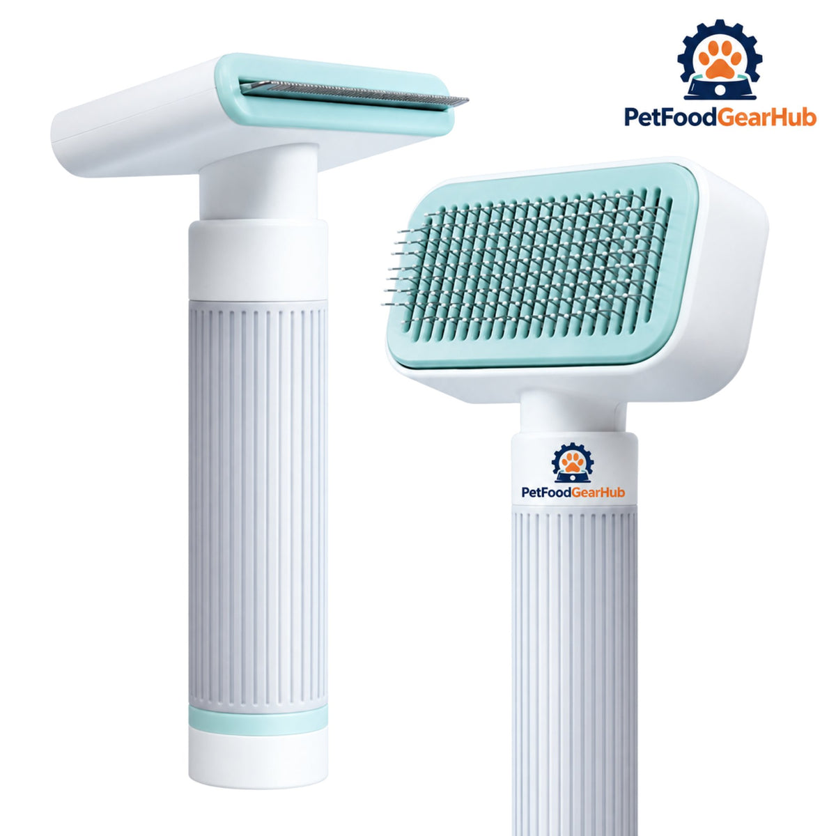 PetFoodGearHub Self-Cleaning Pet Grooming Brush Set - Two-piece grooming brush set