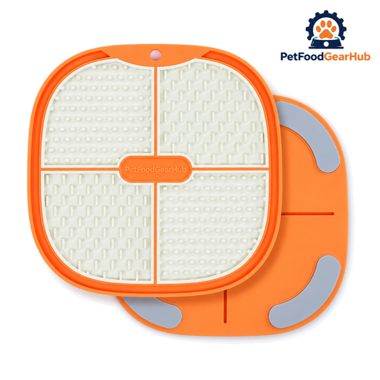 PetFoodGearHub Divided Pet Lick Mat - Rigid lick mat
