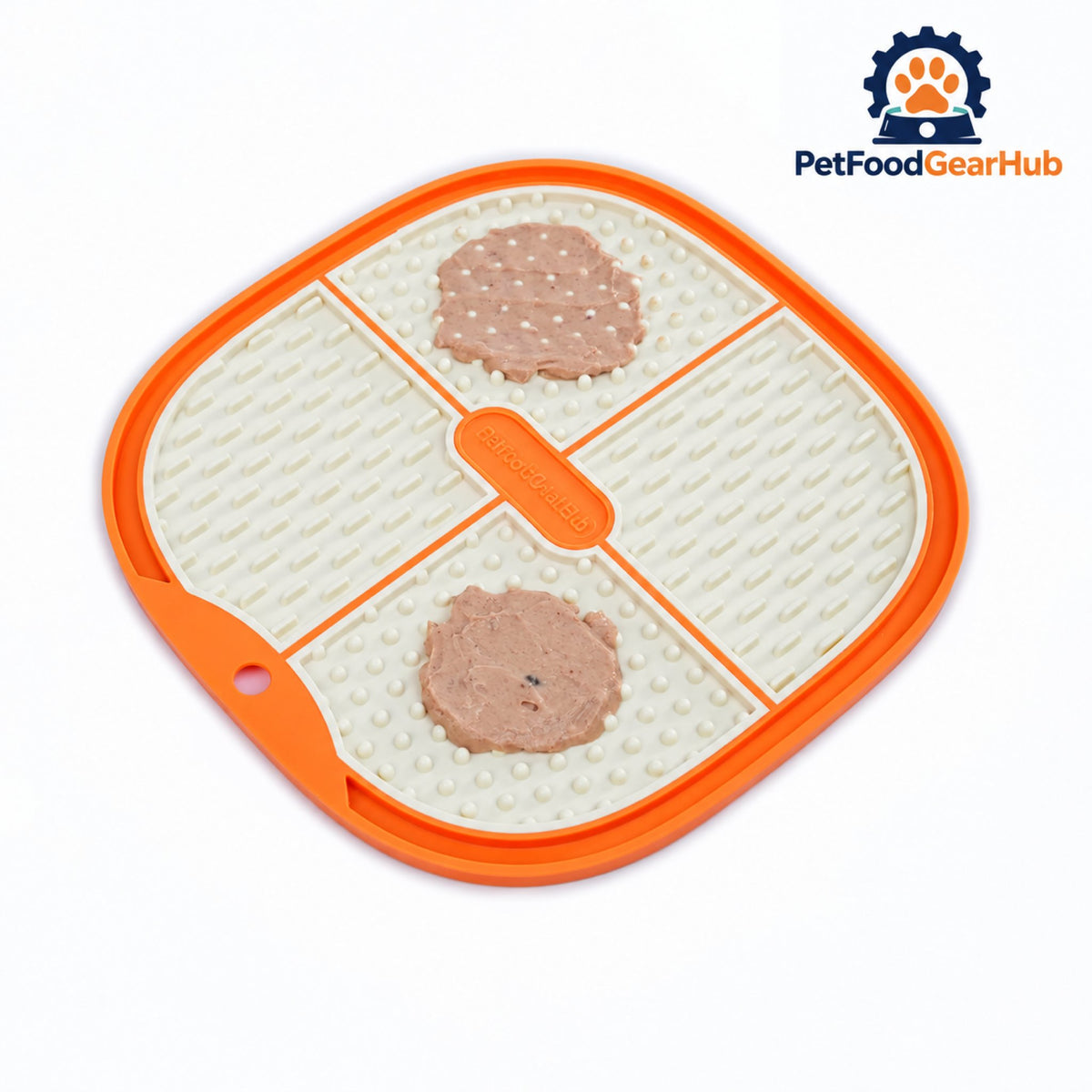 PetFoodGearHub Divided Pet Lick Mat - Lick mat with wet food