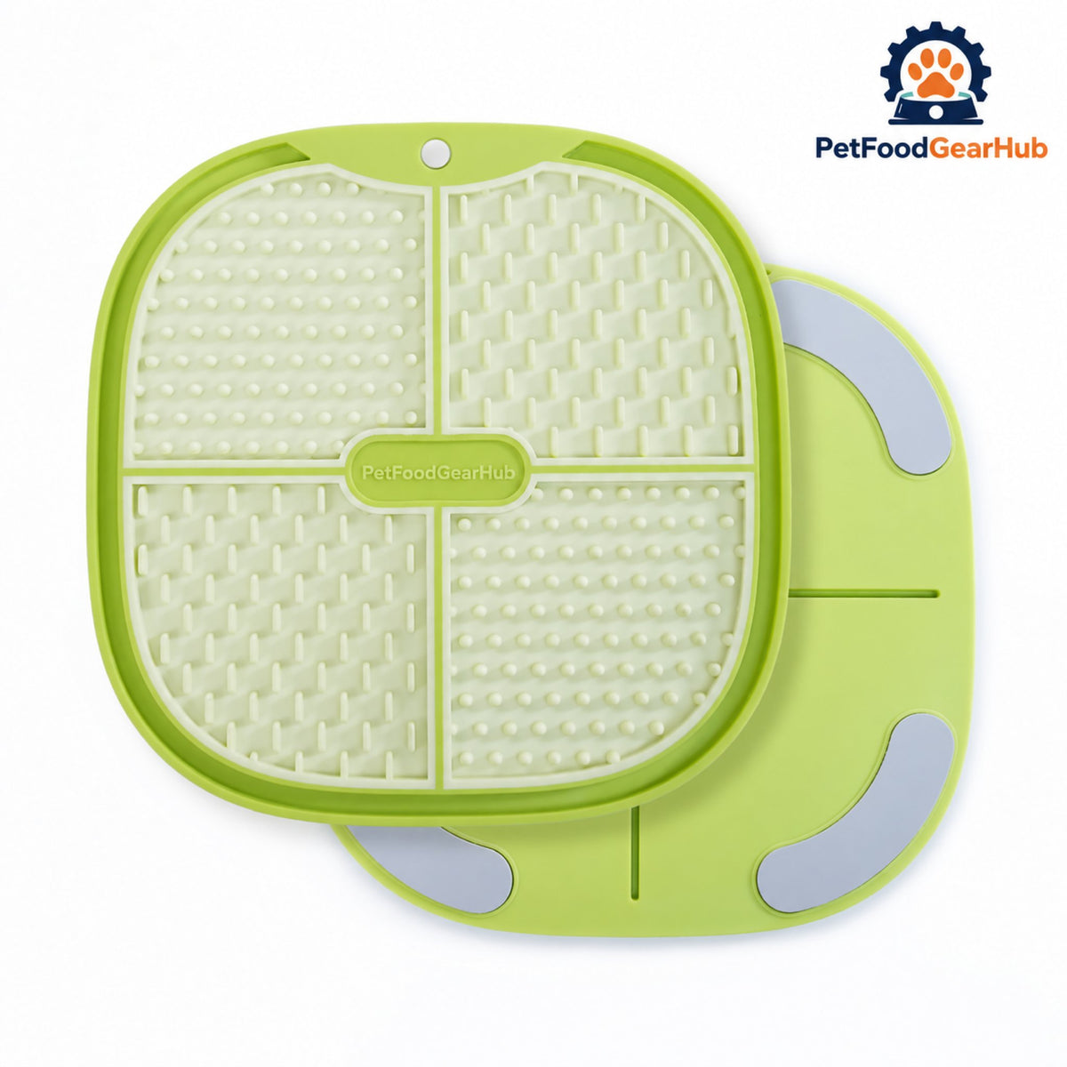 PetFoodGearHub Divided Pet Lick Mat - Rigid lick mat