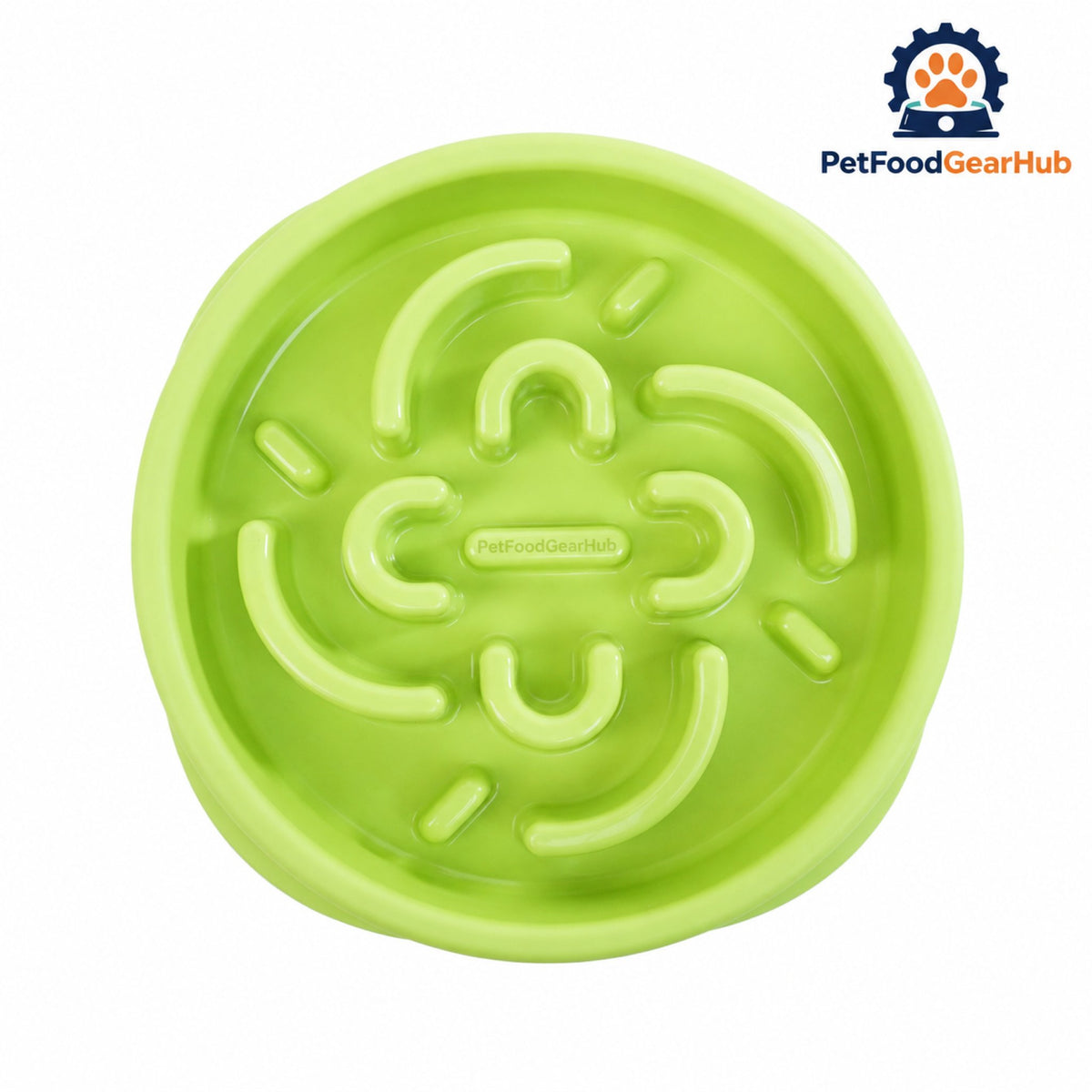 PetFoodGearHub Nonslip Slow Feeder Dog Bowl - Green slow feeder