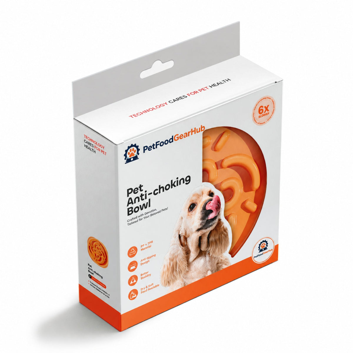 PetFoodGearHub Nonslip Slow Feeder Dog Bowl - Slow feeder packaging