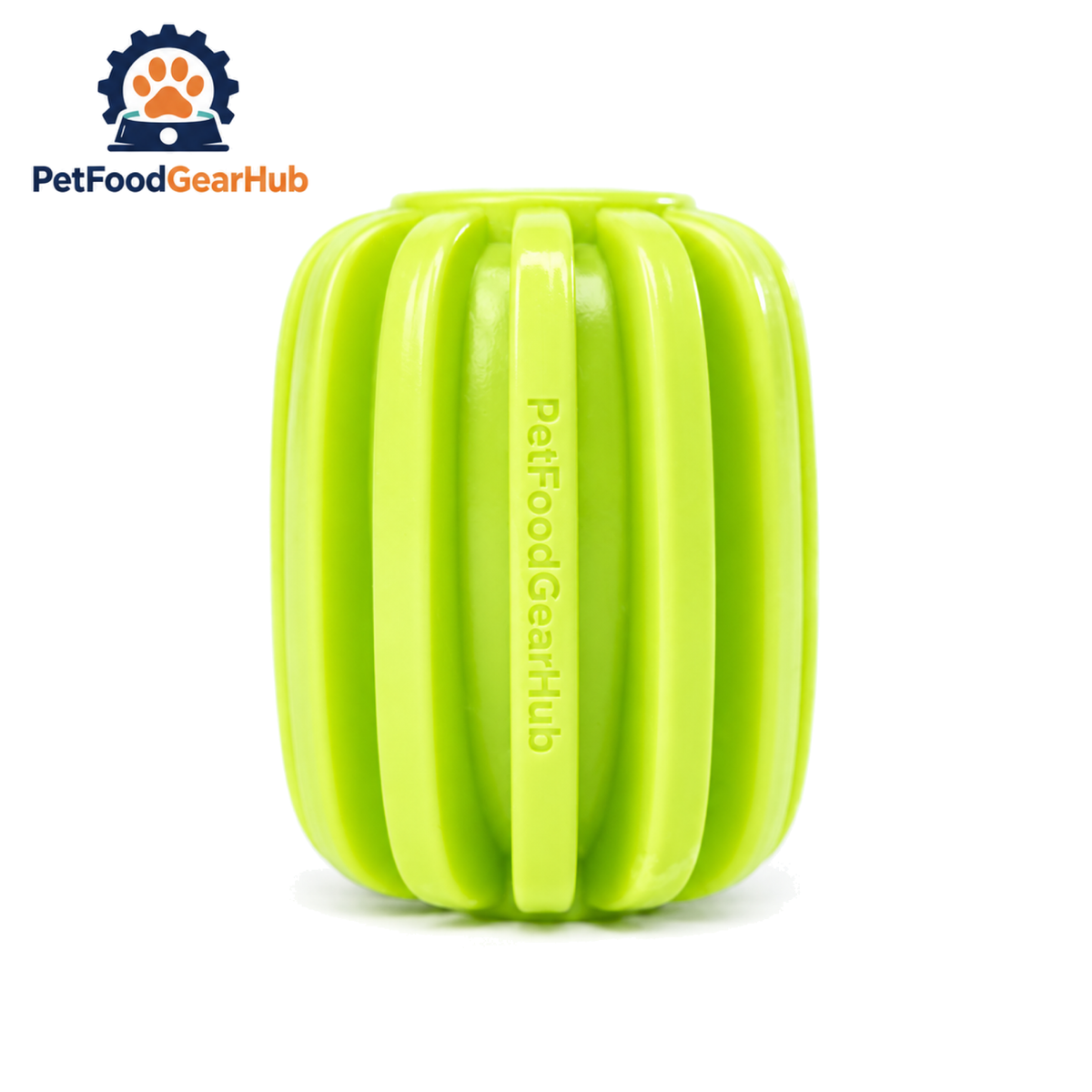 PetFoodGearHub TPR Dog Treat-Dispensing Chew Toy - Green treat dispenser