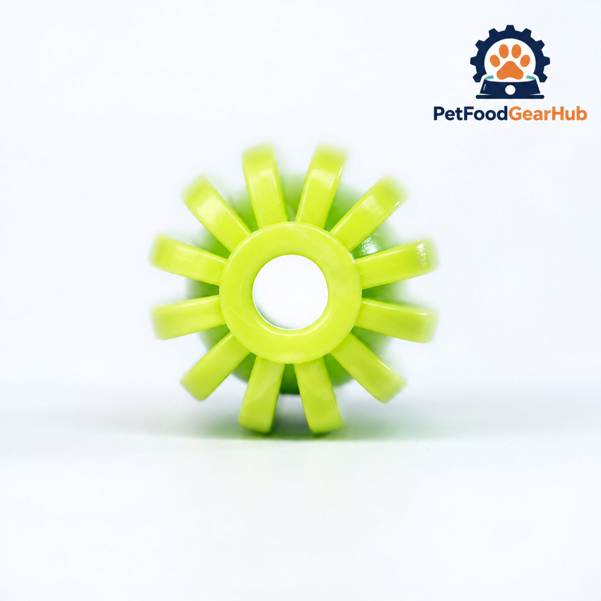 PetFoodGearHub TPR Dog Treat-Dispensing Chew Toy - Rubber treat dispenser detail