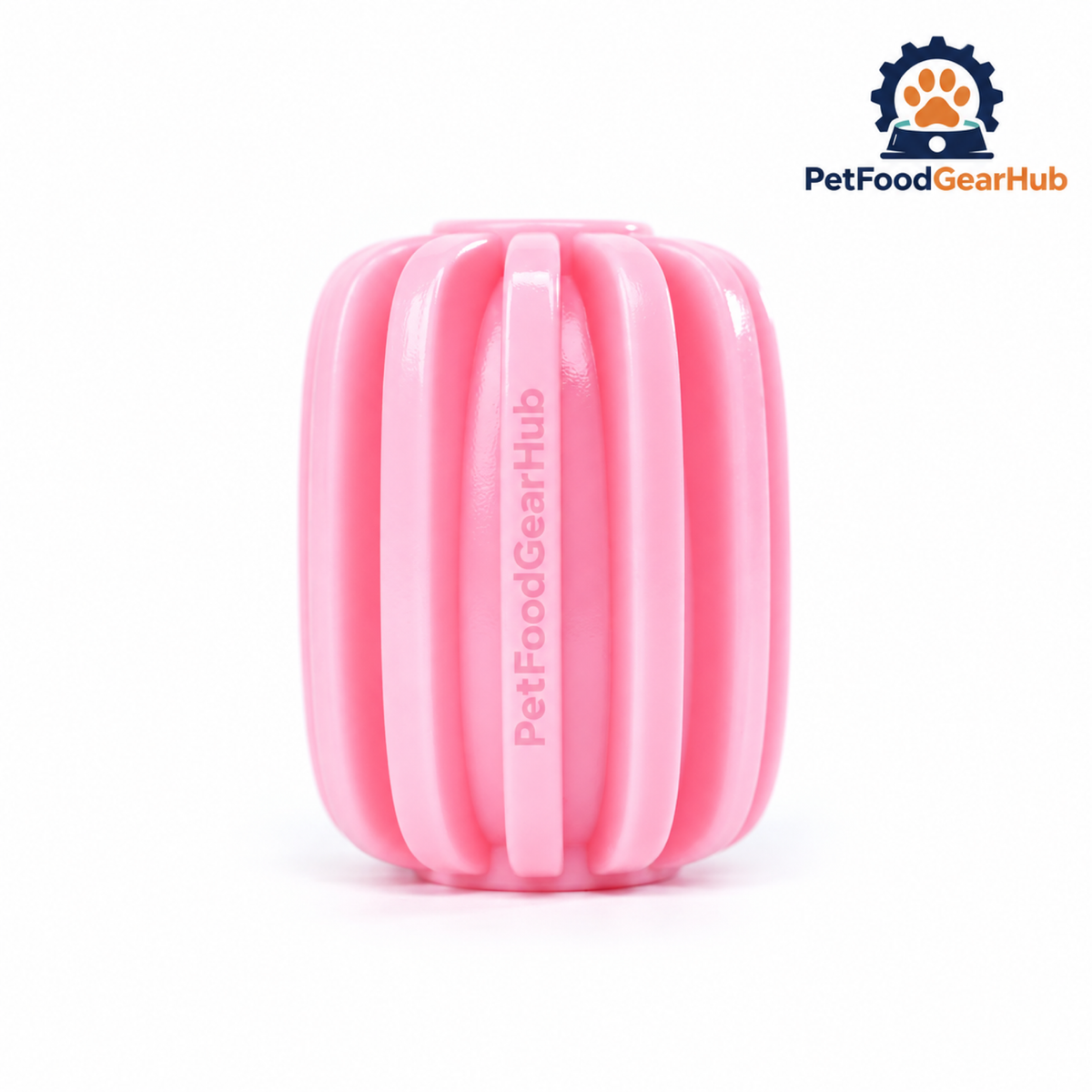 PetFoodGearHub TPR Dog Treat-Dispensing Chew Toy - Pink treat dispenser